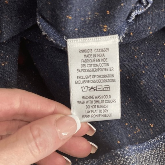 Robert Graham‎ Delage Navy Quarter Zip Pullover Speckled Knit Size S - Picture 8 of 9